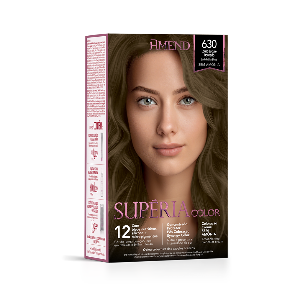 Kit Tonalizante Amend Supéria Color 630 Louro Escuro Dourado image number 0